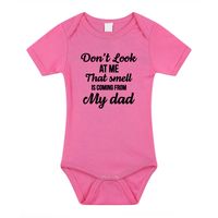 That smell is from my dad cadeau baby rompertje roze meisjes