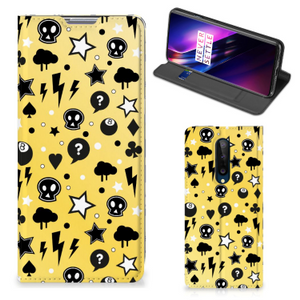 Mobiel BookCase OnePlus 8 Punk Geel