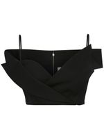 Alexander McQueen haut Trompe L'œil à coupe crop - Noir