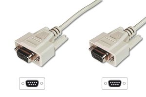 Digitus AK-610106-020-E seriële kabel Beige 2 m D-Sub9