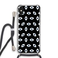 Eyes pattern: iPhone X Transparant Hoesje met koord