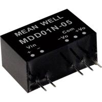 Mean Well MDD01L-12 DC/DC-convertermodule 42 mA 1 W Aantal uitgangen: 2 x Inhoud 1 stuk(s) - thumbnail