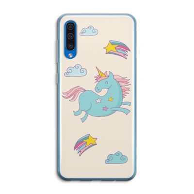 Vliegende eenhoorn: Samsung Galaxy A50 Transparant Hoesje