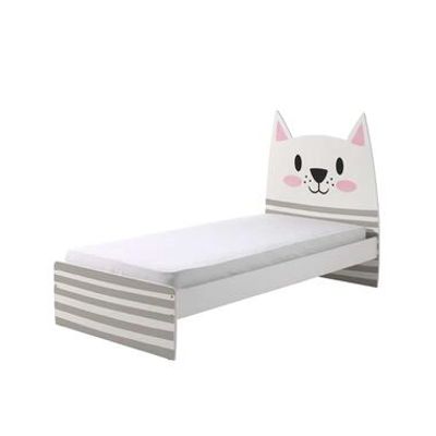 Vipack bed Cat - wit/grijs - 204x121x99 cm