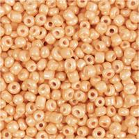 Creativ Company Rocailles, d 3 mm, afm 8/0, gatgrootte 0,6-1,0 mm, peach, 25 gr/ 1 doos