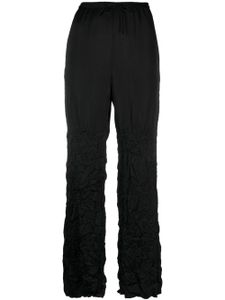 MM6 Maison Margiela pantalon droit à lien de resserrage - Noir