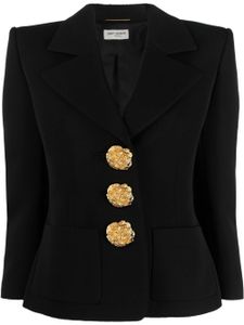 Saint Laurent blazer à simple boutonnage - Noir