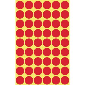 Avery Gekleurde Markeringspunten, rood, Ø 12,0 mm, permanent klevend