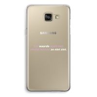 uw waarde daalt niet: Samsung Galaxy A5 (2016) Transparant Hoesje