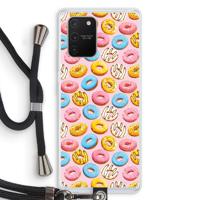 Pink donuts: Samsung Galaxy S10 Lite Transparant Hoesje met koord