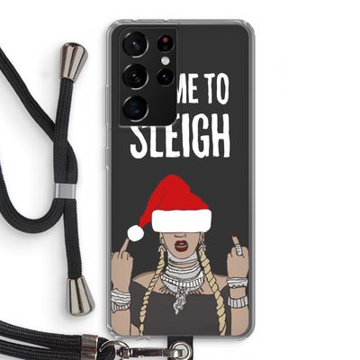 Came To Sleigh: Samsung Galaxy S21 Ultra Transparant Hoesje met koord