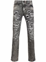 Philipp Plein jean slim à effet usé - Gris - thumbnail