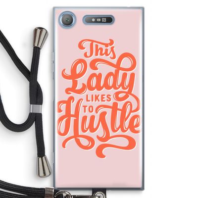 Hustle Lady: Sony Xperia XZ1 Transparant Hoesje met koord