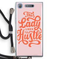 Hustle Lady: Sony Xperia XZ1 Transparant Hoesje met koord Hustle Lady: Sony Xperia XZ1 Transparant Hoesje met koord