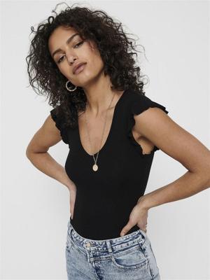 Only Onlbelia Cap Sleeve Top Jrs Noos 15227187 T-shirt Korte Mouw Black