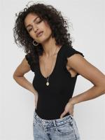 Only Onlbelia Cap Sleeve Top Jrs Noos 15227187 T-shirt Korte Mouw Black