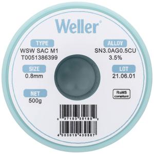 Weller WSW SAC M1 Soldeertin, loodvrij Spoel Sn3,0Ag0,5Cu 500 g 0.8 mm