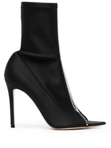 Gianvito Rossi bottines à ornements en cristal - Noir