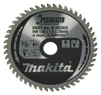 Makita Accessoires cirkelzaagblad | aluminium | 136x20x1,6 50t 0g - b-40303