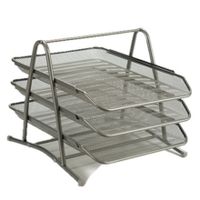 Brievenbakje/postbakje 3 laags - metaal - grijs - A4 formaat - 30 x 35 x 26 cm Brievenbakje/postbakje 3 laags - metaal - grijs - A4 formaat - 30 x 35 x 26 cm