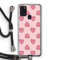 Ondersteboven verliefd: Samsung Galaxy A21s Transparant Hoesje met koord
