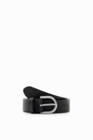 Leren riem met geometrische vormen - BLACK - 85