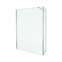 Balmani Move inloopdouche met beweegbare zijwand 140 x 200 cm helder glas glanzend chroom profiel - thumbnail