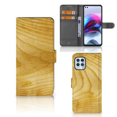 Motorola Moto G100 | Book Style Case | Licht Hout