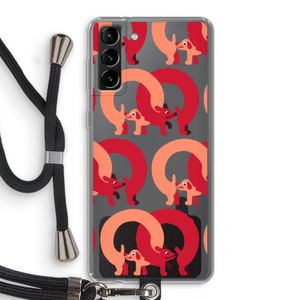 Dogs: Samsung Galaxy S21 Plus Transparant Hoesje met koord