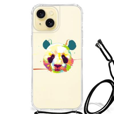 Apple iPhone 15 Stevig | Bumper Hoesje | Panda Color Apple iPhone 15 Stevig | Bumper Hoesje | Panda Color