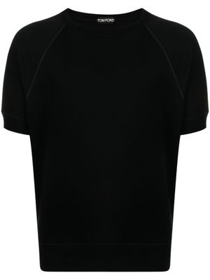 TOM FORD sweat en coton à manches courtes - Noir