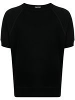 TOM FORD sweat en coton à manches courtes - Noir