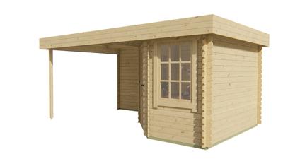 Blokhut - Tuinhuis Stig | 28 mm | vuren honinggeel geïmpregneerd