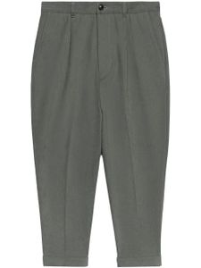 AMI Paris pantalon court à plis - Gris