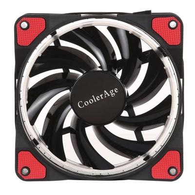 Kleur LED 12cm 4pin Computer onderdelen Chassis Fan Computer Host koelventilator ventilator stille koeling met rode Light(Red)