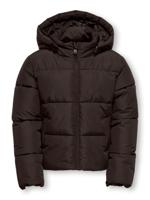 Kids ONLY winter winterjas meisjes - bruin - KogJuta - puffer - capuchon