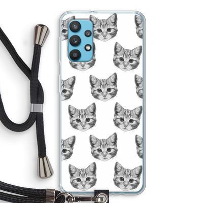 Kitten: Samsung Galaxy A32 4G Transparant Hoesje met koord
