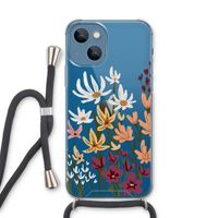 Painted wildflowers: iPhone 13 Transparant Hoesje met koord