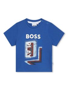 BOSS Kidswear t-shirt en coton à imprimé graphique - Bleu