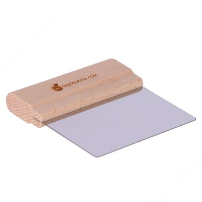 Spatula voor het schoonmaken Snijplanken met staalblad van 116 mm en houten handvat