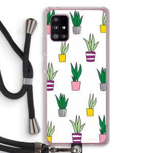 Sanseveria: Samsung Galaxy A51 5G Transparant Hoesje met koord