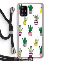 Sanseveria: Samsung Galaxy A51 5G Transparant Hoesje met koord
