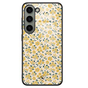 Samsung Galaxy S23 glazen hardcase - Yellow garden