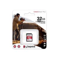 Kingston Canvas React Plus 32 GB SDHC geheugenkaart Incl. adapter, UHS-II U3, Class 10, V90 - thumbnail