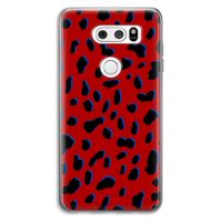 Red Leopard: LG V30 Transparant Hoesje