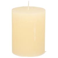 Stompkaars - ivoor wit - 7 x 9 cm - middel rustiek model - cilinderkaars - kaars