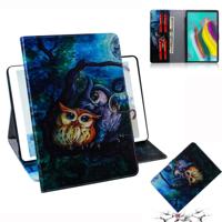 Olie uil patroon horizontale Flip lederen case voor Galaxy tab S5E T720/T725 met houder & Card slot & portemonnee