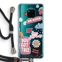 Positivity: Huawei Mate 20 Pro Transparant Hoesje met koord