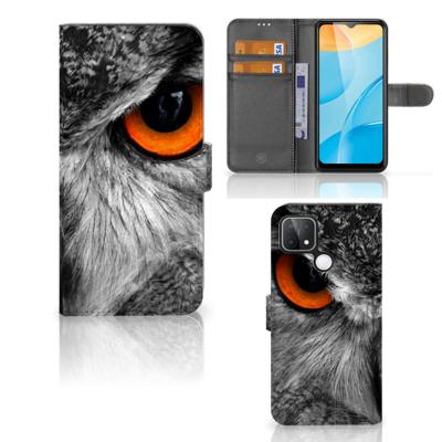 OPPO A15 | Telefoonhoesje | Met pasjeshouder | Uil
