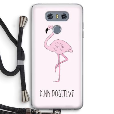 Pink positive: LG G6 Transparant Hoesje met koord